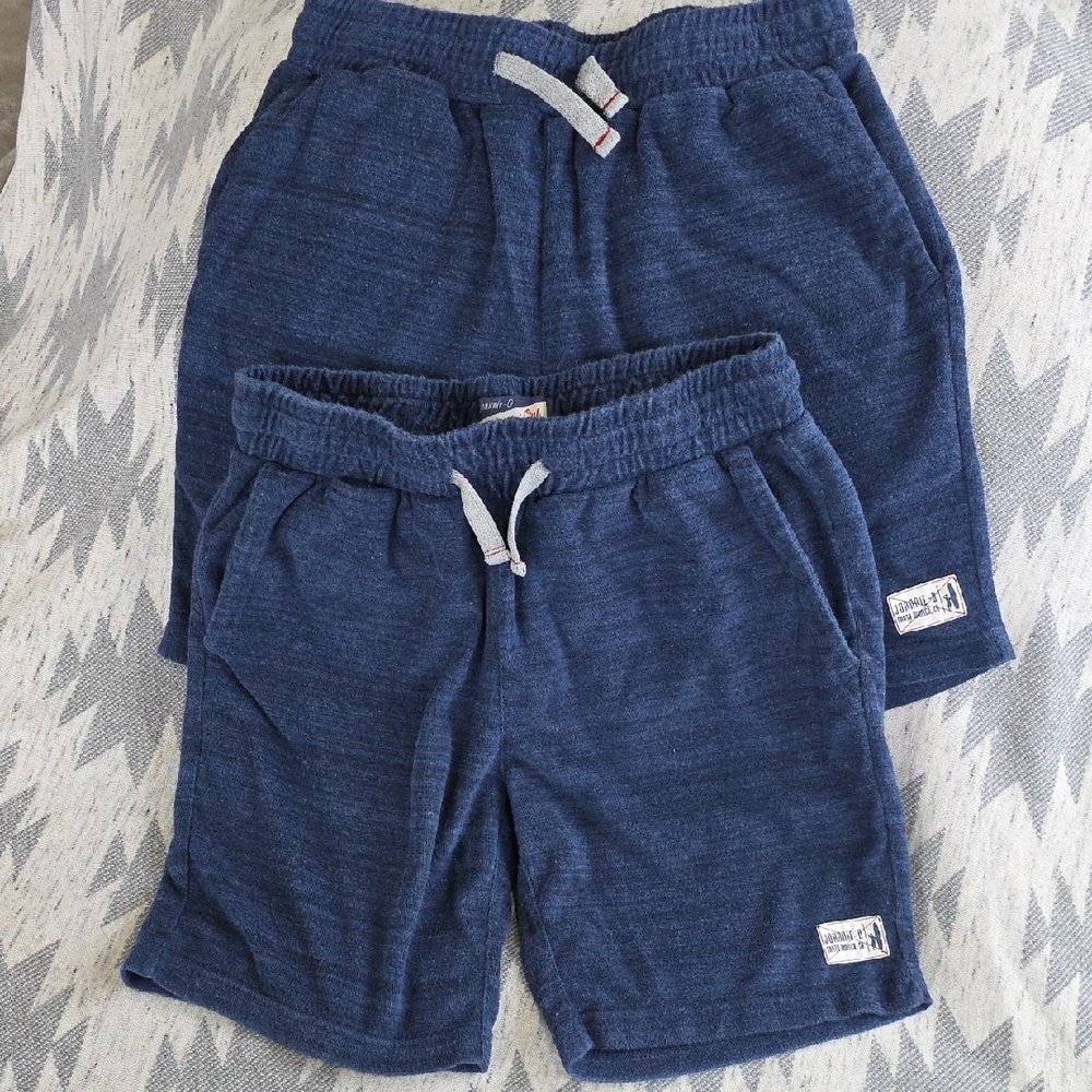 johnnie-O Navy Cabana Loungers Heather Knit Pull-On Size Small Shorts (Set of 2)
